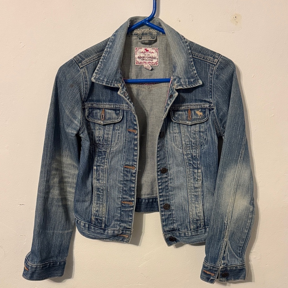 Abercrombie Kids Blue Denim Jean Jacket Girls Size L
